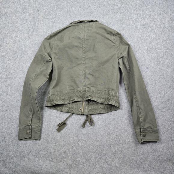 NWT Aeropostale Jacket Womens Small Green Utility Pockets Full Zip Lightweight - Picture 10 of 16